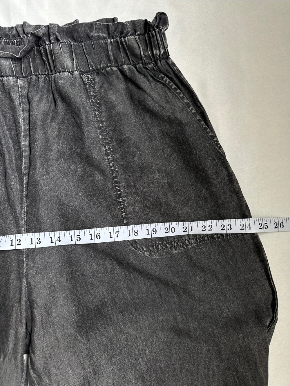 Jane and Delancey Wide-Leg Grey Paperbag Waist Pants - Picture 9 of 14